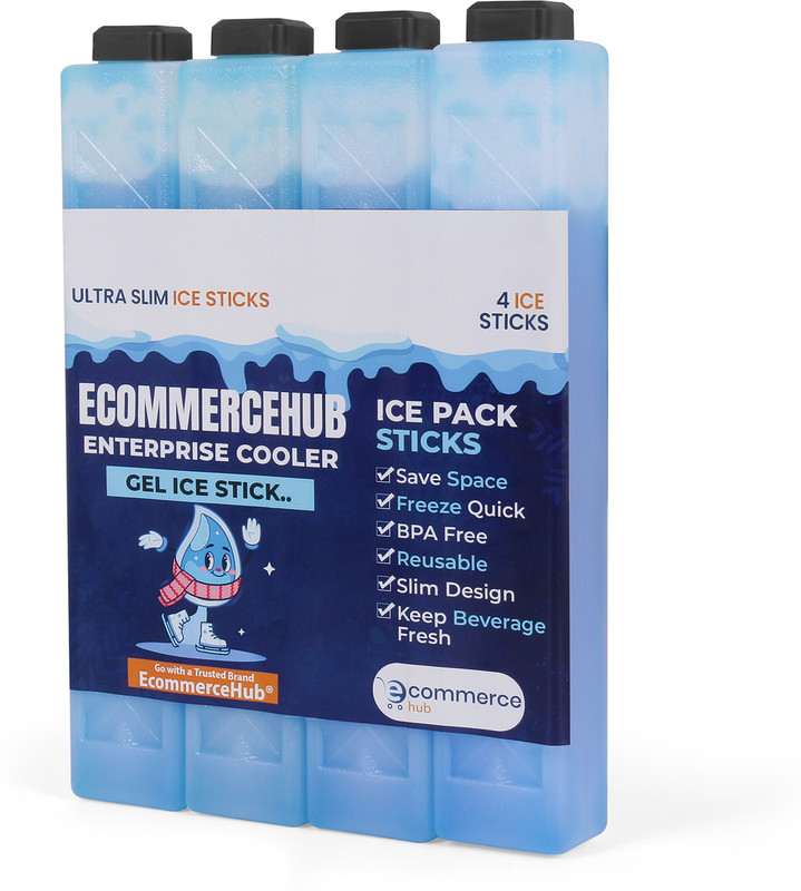 Ecommercehub 1 L Plastic Ice Packs for Coolers Reusable Long Lasting Freezer Packs, Outdoor Picnic Cooler Ice Bucket(Blue)