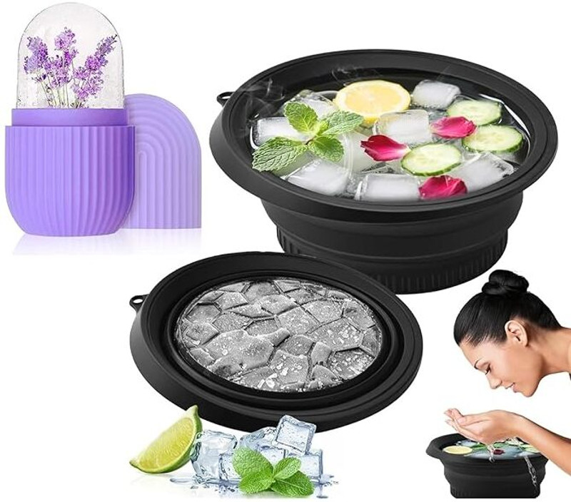 UPTRONIC 1 L Silicone Roller & BOWL combo Ice Bucket(Multicolor)