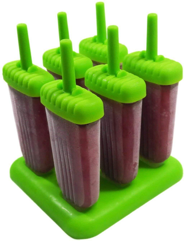 VLLINFFRA Ice Candy Popsicle Molds BPA Free Ice Popsicle Multicolor Plastic Ice Cube Tray(Pack of1)