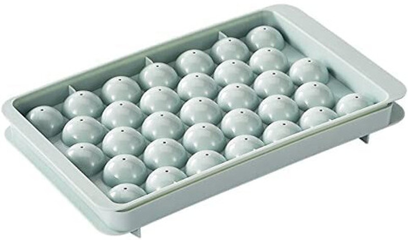 JINKI Multi cavity round plastic tray suitable for making ice balls, chocolates Multicolor Silicone Ice Cube Tray(Pack of1)