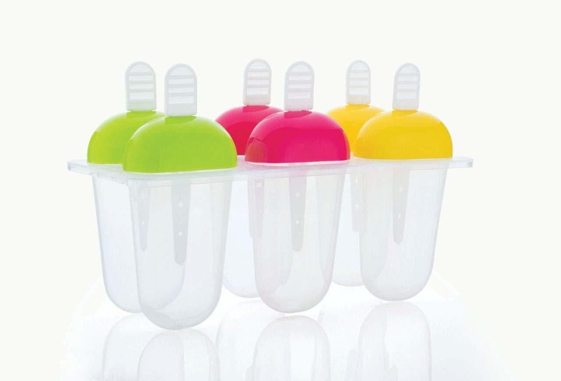 DEAGAN Reusable Popsicle Molds Ice Pop Makers Ice Pop Molds Kulfi Maker Mould, Candy Maker Plastic Popsicle Mold, Kids Ice Cream Tray Holder Brown, White Plastic Ice Cube Tray (Pack of2) Multicolor Plastic Ice Cube Tray(Pack of2)