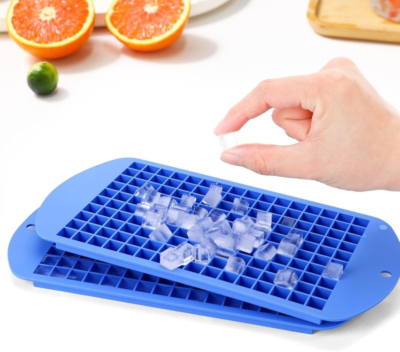 LIVE UNIQUE 160 grid mini silicone ice cube making tray Multicolor Silicone Ice Cube Tray(Pack of1)
