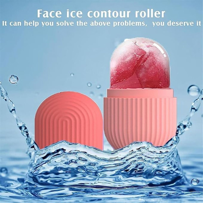 Pawells Facial Silicon Ice roller Multicolor Silicone Ice Cube Tray(Pack of1)