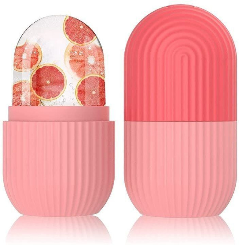 LISHER Silicone Ice Roller Facial Massager Cold Therapy Skin Care Tool Pink Silicone Ice Cube Tray(Pack of1)
