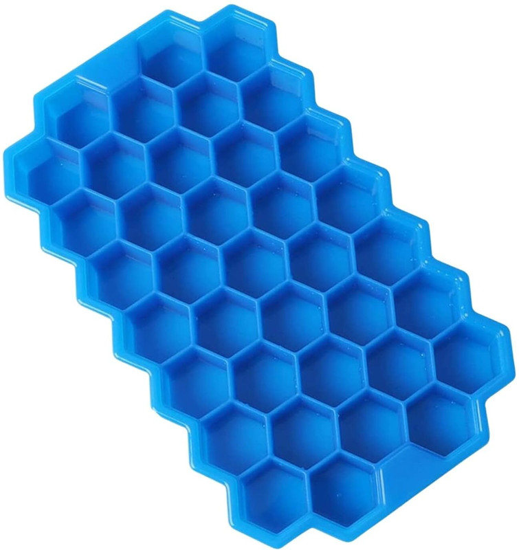 BKS SMART Silicone Ice Cube Tray 37 Cavity Flexible & Durable Ice Trays for Freezer Blue Silicone Ice Cube Tray(Pack of1)