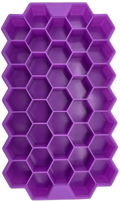 SYGA Soft Honeycomb Ice Cube Trays (Black) Black Silicone Ice Cube Tray(Pack of1)