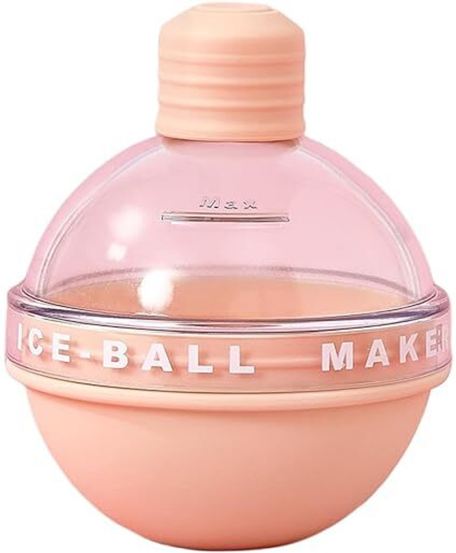 ZAYLO MINI MART i Silicone Ice Ball Mold with Lid | Light Bulb Shaped Big Sphere Ice Cubes Tray Multicolor Silicone Ice Ball Tray(Pack of2)