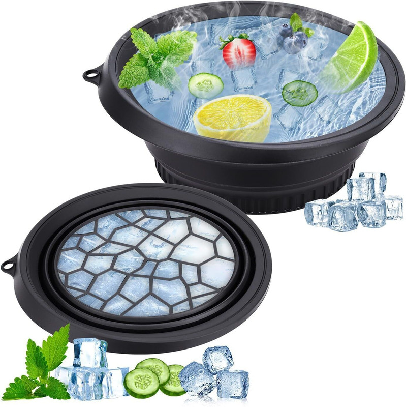 AGORAZOIN 1 L Silicone Manual Water Purifier Bowl for Home Washing Needs Ice Bucket(Multicolor)