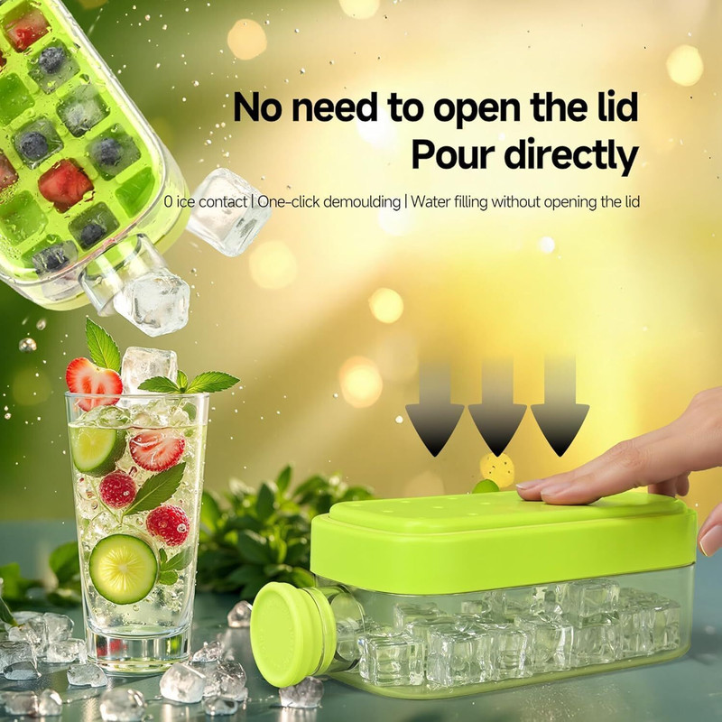SMF ENTERPRISES Portable Ice Cube Mold White Plastic Ice Cube Tray(Pack of1)