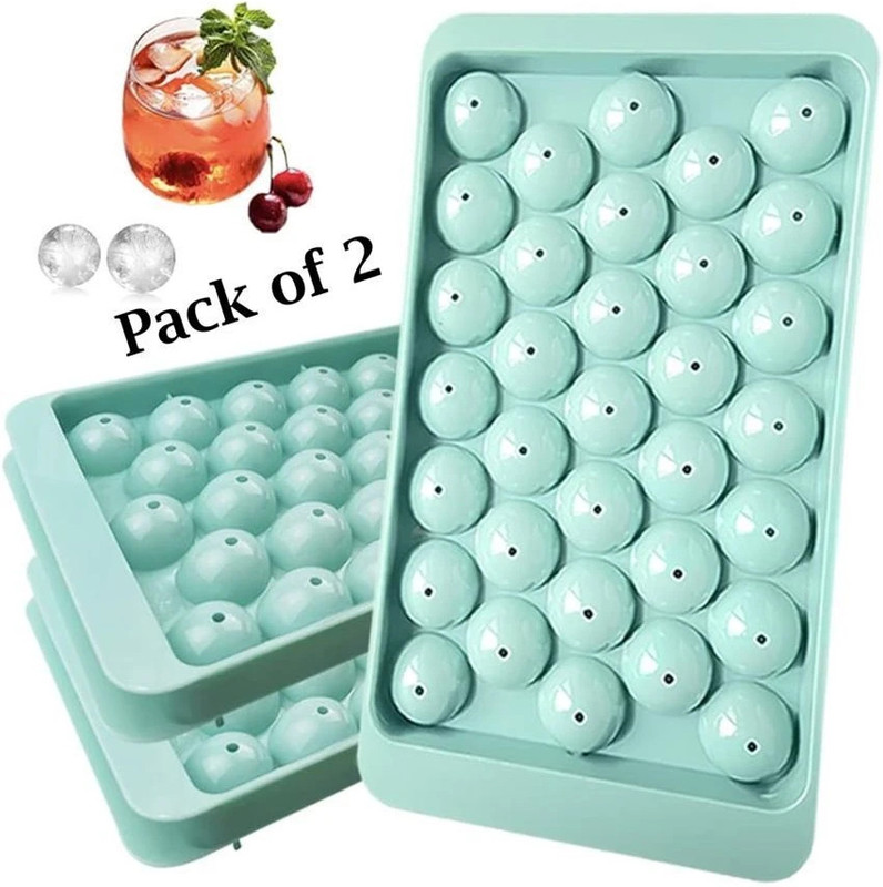 sevya Reusable Flexible Round Ice Cube Trays Molds for Whiskey & Cocktails,Keep Drinks Red Plastic Ice Ball Tray(Pack of1)