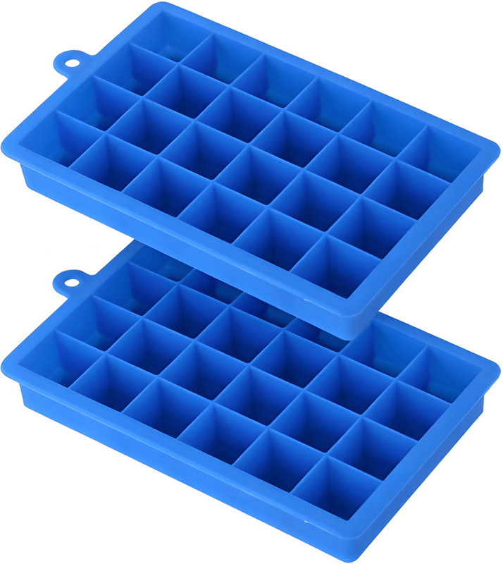 Craftbin Pack of 2 Silicon ice Cube Tray, ice Trays for freezer, fridge ice Trays Multicolor Silicone Ice Cube Tray(Pack of2)