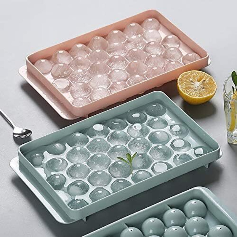 blush bronza Whiskey Ice Ball Mold – 2 Pack Tray Multicolor Silicone Ice Ball Tray(Pack of2)