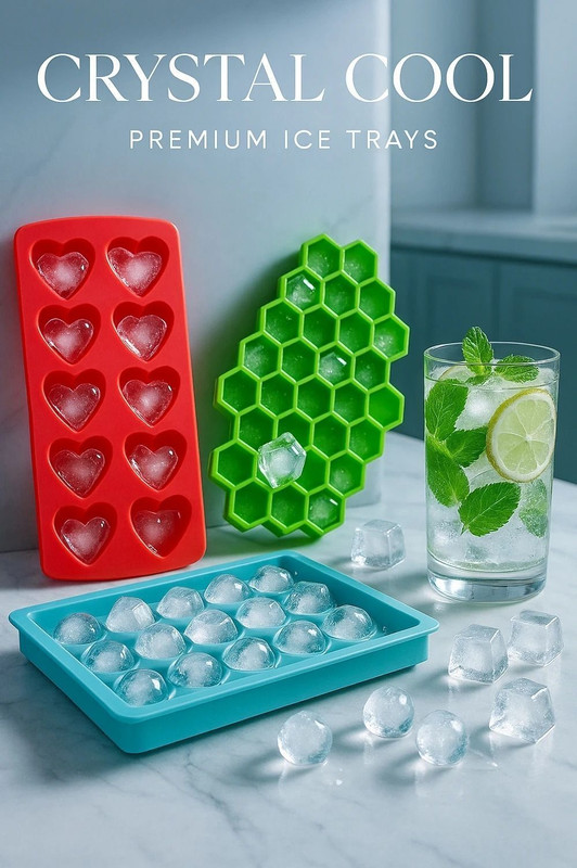 INNIE MINNIE CREATIONS ICE TRAY PARTY PACK Multicolor Plastic, Silicone Ice Ball Tray(Pack of3)