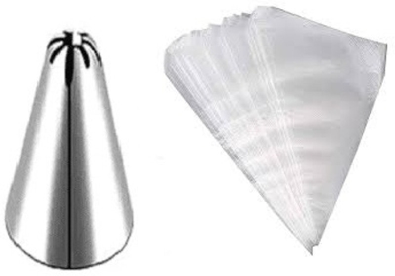 Xila Magic Icing Piping Nozzle For Decorating Cakes, Cupcakes (PIPING BAGE 5PCS) Stainless Steel Speciality Icing Nozzle(Steel Pack of 1)