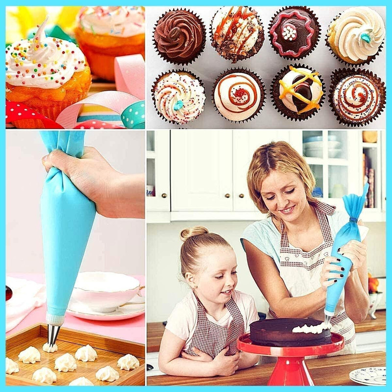 Magnusdeal 24 Pcs Piping Tips Set Stainless Steel Nozzles Stainless Steel Quick Flower Icing Nozzle(Silver Pack of 24)