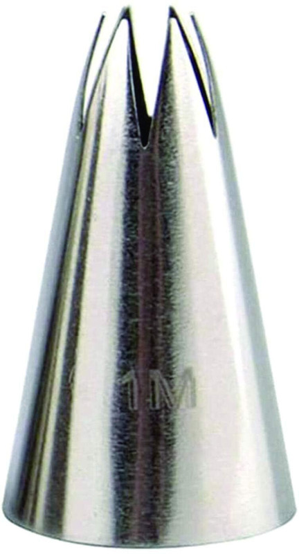 Saylani Enterpeises Nozzle Cake Decorating Icing Piping Tip Steel Star Icing Nozzle(Silver Pack of 1)