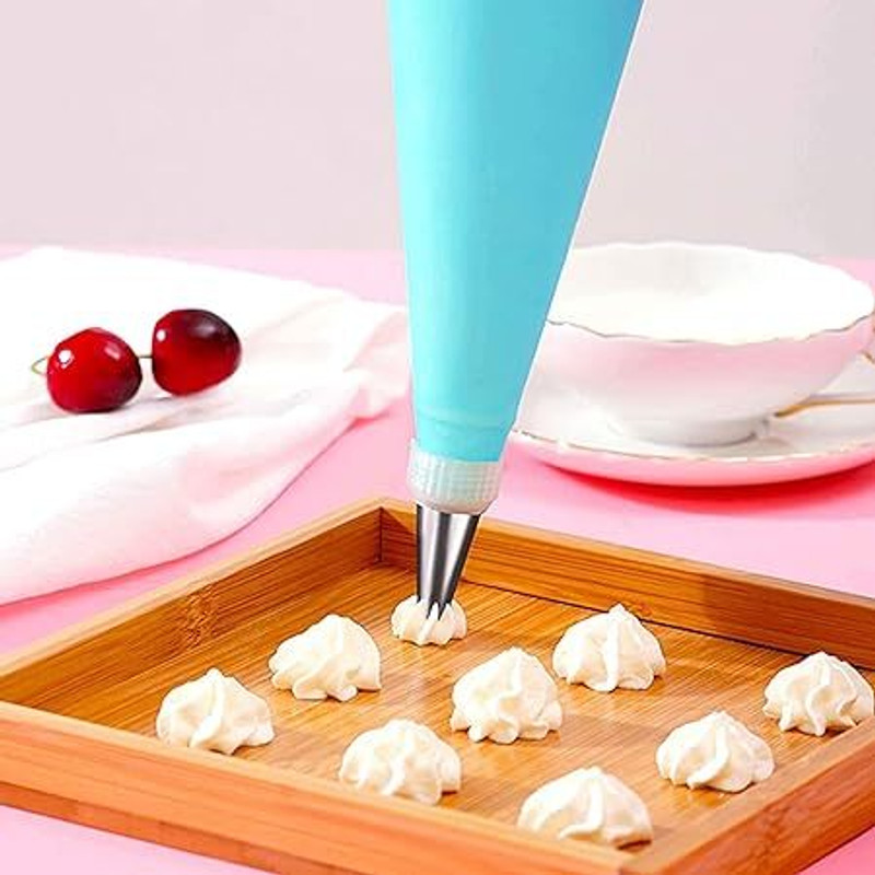DWITI Cake_Decorative_Nozzel Steel Petal Icing Nozzle(Silver Pack of 1)