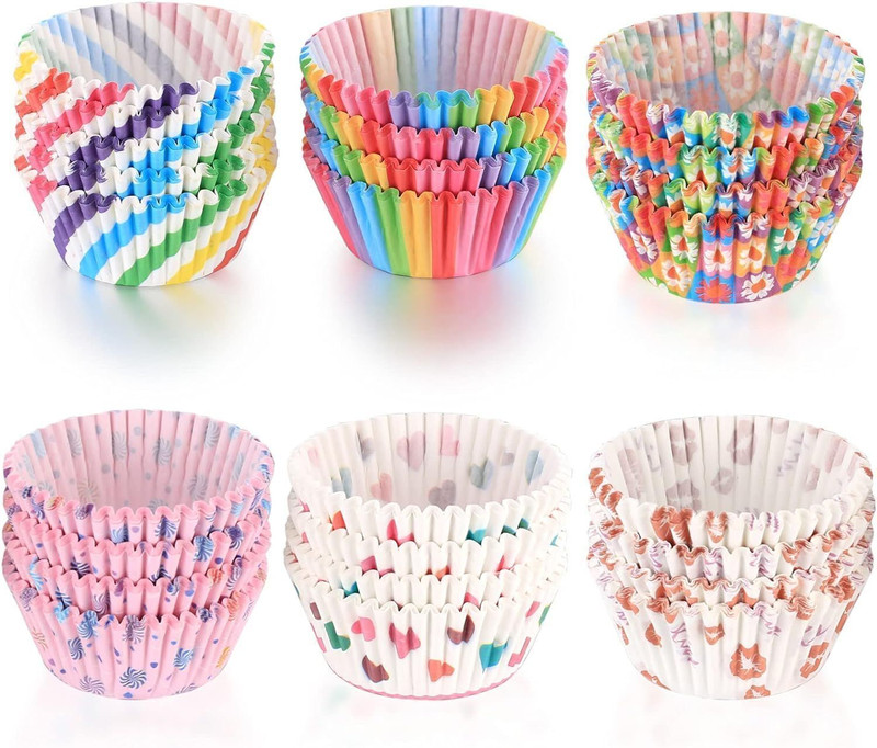HAZEL Paper cake muffin cup mould, 100 pcs Cupcake Decoration Icing Set(Set of 100)