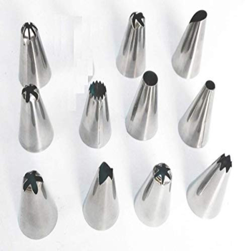 ONSKRI Cake Decorating Set Frosting Icing Piping Bag Tips with Steel Nozzles. Garnish Making Icing Set(Set of 15)