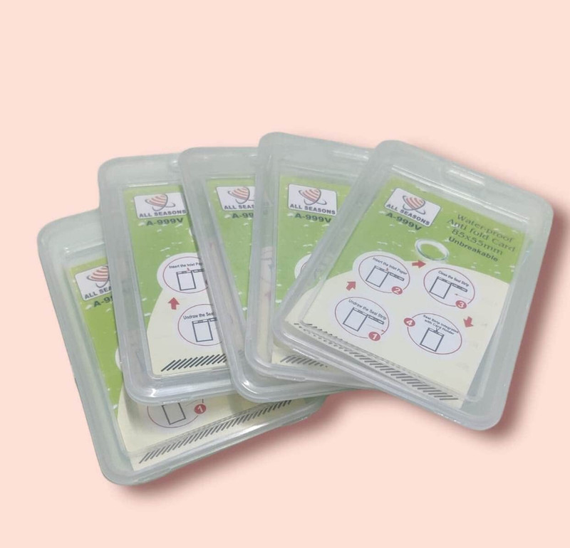 NSSP 1 Card Holder(Set of 5, White, Multicolor)