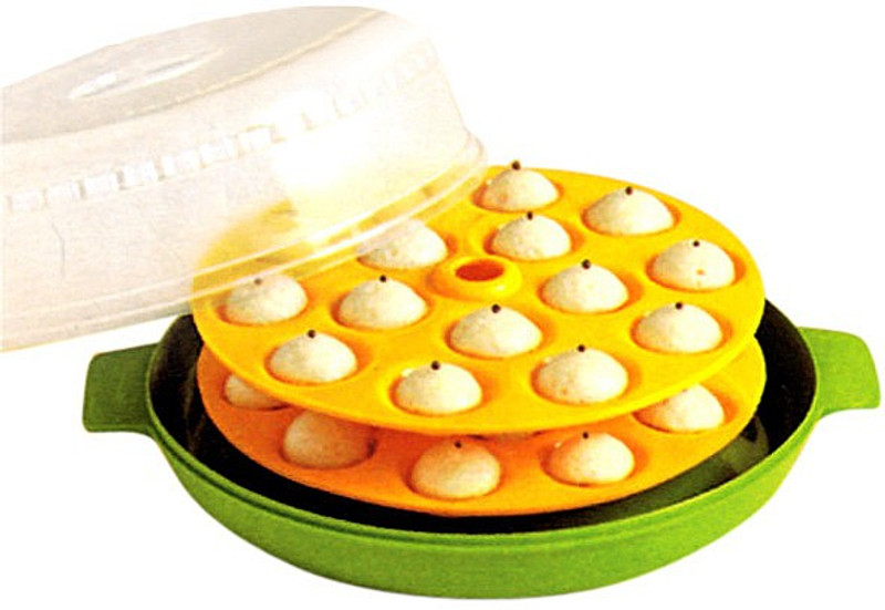 Ratehalf Microwave Idli Maker - 30 snacks Idlies at a time Microwave Idli Maker(2 Plates , 30 Idlis )