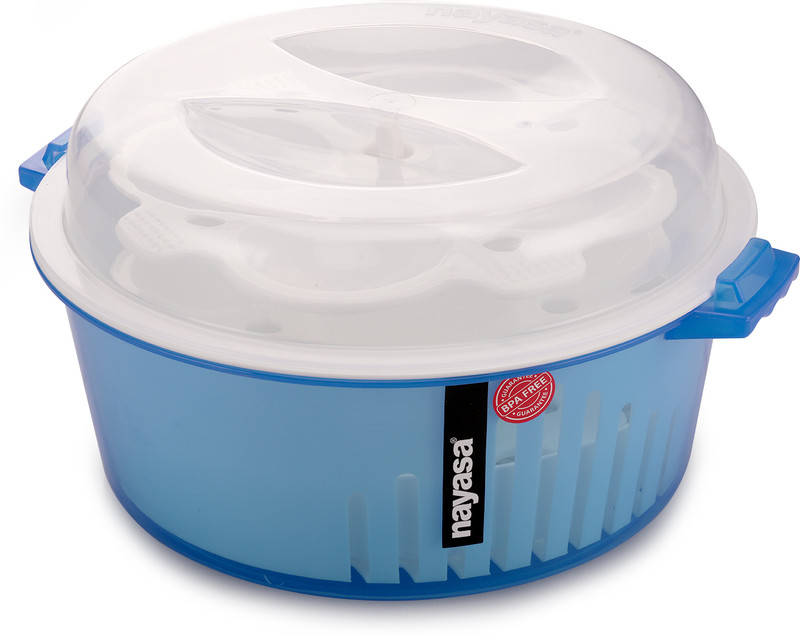 NAYASA 4 In 1 Microwave Idli Maker | Steamer | Strainer | Food Grade | BPA Free | Microwave Idli Maker(3 Plates , 12 Idlis )