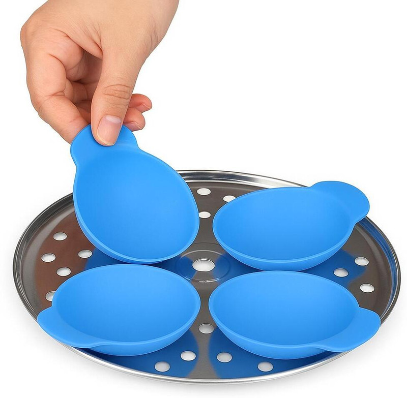 xyzcr (PACK OF 8)Silicone Multipurpose- Idli Maker Non -Stick Food Grade Silicone Cupcake Maker(Blue, Non-stick Coating)