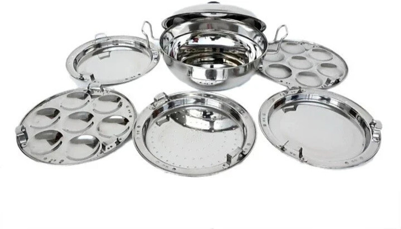 IDLI MULTIE KADAI IDLI KHAMAN PLATE KADAI Standard Idli Maker(5 Plates , 14 Idlis )