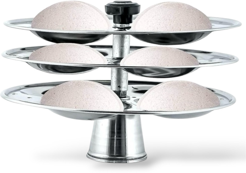 Artha S.S. Idli Stand Durable 3 Rack Cooking 12 Perfect Idlis for Induction and Gas Induction & Standard Idli Maker(3 Plates , 12 Idlis )