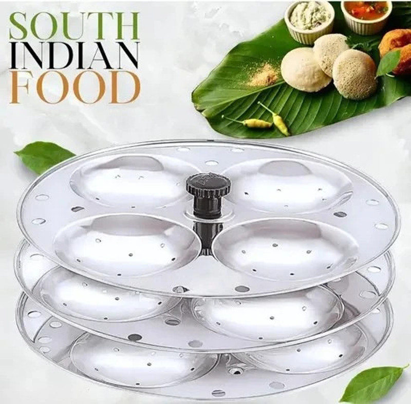 SHUBHCO NEW2025_IDLI STAND 3plate Induction & Standard Idli Maker with Gheepot & Brush Induction & Standard Idli Maker(3 Plates , 12 Idlis )