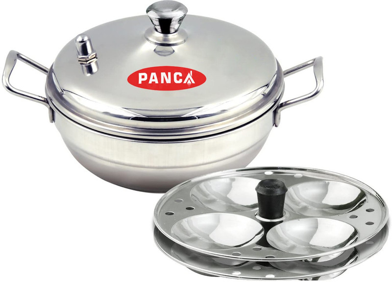 Panca Idli Cooker 2 Plates Idli Maker Stainless steel Idli Pot Steamer With Whistle Induction & Standard Idli Maker(2 Plates , 8 Idlis )