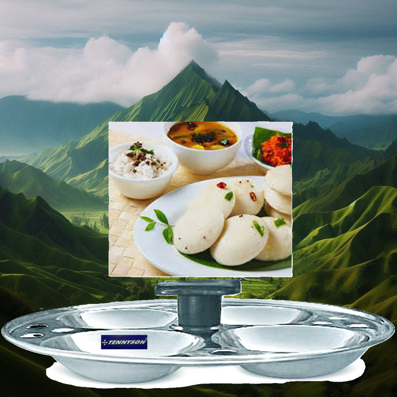 TENNYSON ONE SPECIAL IDLI PLATE (BIG IDLIES ) WITH KNOB (THICK GAUGE AND EXTRA DEEP) Induction & Standard Idli Maker(1 Plates , 4 Idlis )