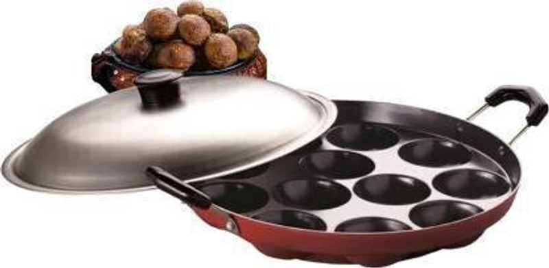 Martand SWARAMBH®12 Appam Patra Glass lid 1.5 kg with Lid Standard Idli Maker(1 Plates , 12 Idlis )
