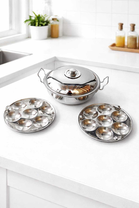 Realize Stainless Steel Idli Maker Steamer Idli Pot 3 plates13 Idly Induction Idli Maker Induction & Standard Idli Maker(3 Plates , 13 Idlis )