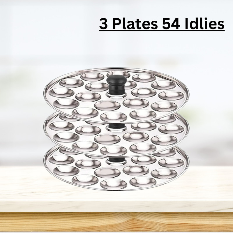 AadiVeer Stainless Steel Mini Idli Plates | Idli Maker, Set Of 2 Plates 36 Idlies Standard Idli Maker(2 Plates , 36 Idlis )