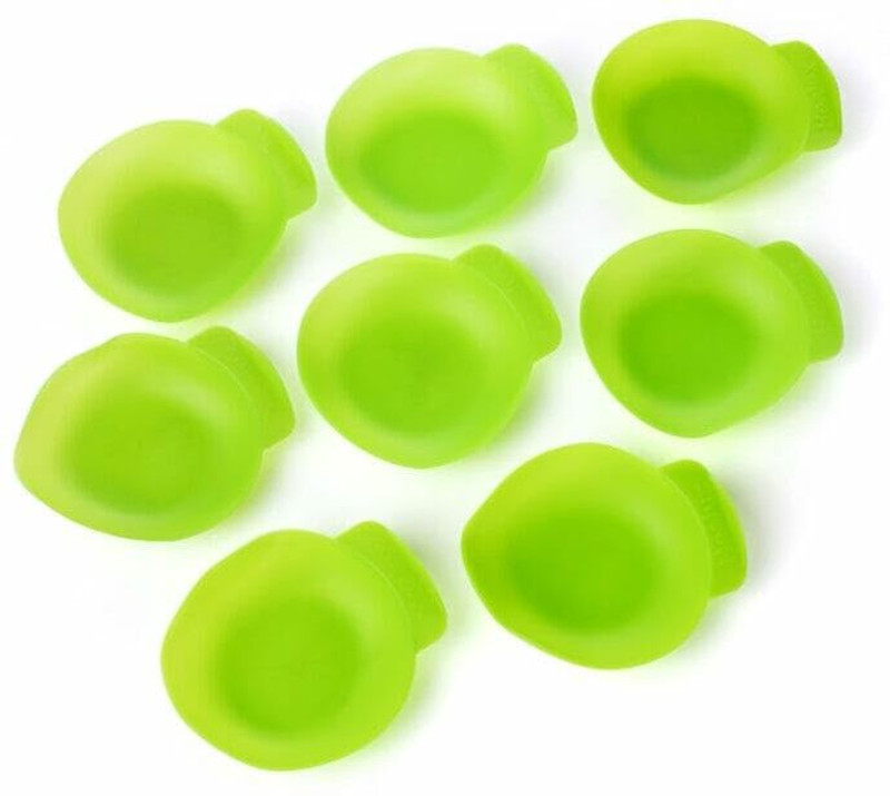 MILICRYSTAL Kitchen Safety Silicone Finger Caps for Cutting & Slicing (Green, Pack of 8) Microwave Idli Maker(0 Plates , 8 Idlis )