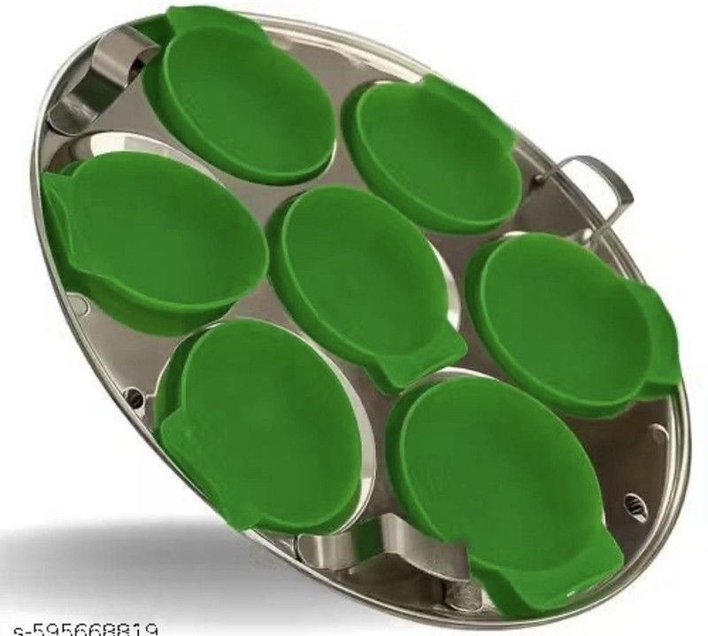 ronaks Silicone Idli Moulds | 8Pc | Non-Stick Idly Maker |BPA-Free| Food Grade Silicone Standard Idli Maker(0 Plates , 8 Idlis )