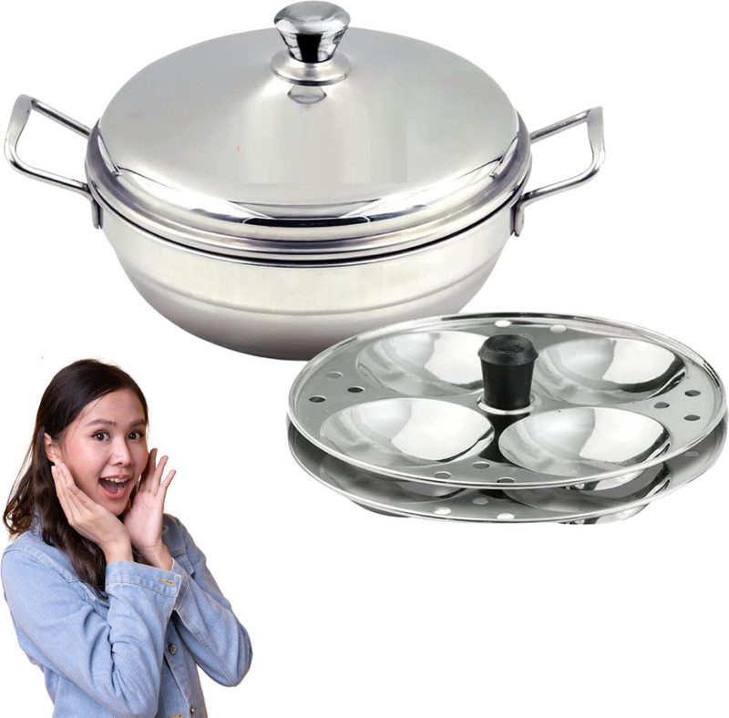 WEGOPRO steel momo maker Induction & Standard Idli Maker(1 Plates , 4 Idlis )