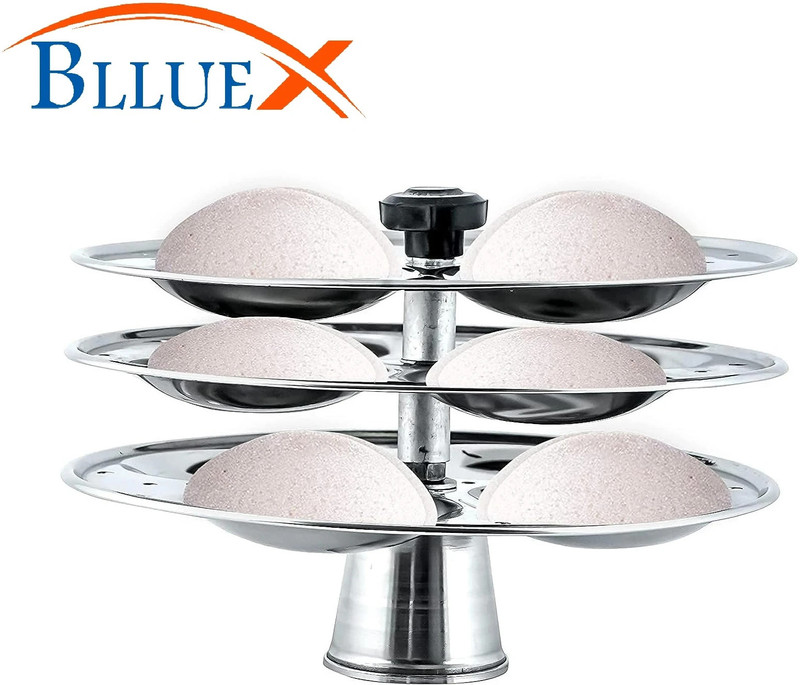 SHUBHCO NEW2025_3 Plates Stainless Steel Heavy Quality Idli Stand 1 set Induction & Standard Idli Maker(3 Plates , 12 Idlis )