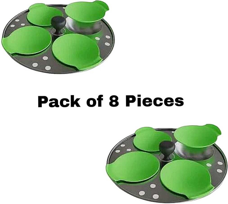 GharKiBat Heat Resistant Silicone Idli Mould Set-Soft & Flexible, Easy to Clean Standard Idli Maker(8 Plates , 8 Idlis )