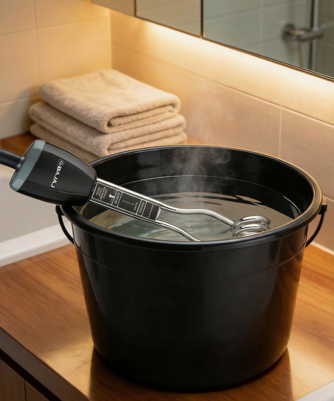 BAJAJ Immersion Rod Heater Waterproof ! Longer Life ! Efficient Heating ! 1500 W Shock Proof Immersion Heater Rod(With Anti-Corrosive Nickel Plating, ISI Approvel Safety & Quality)