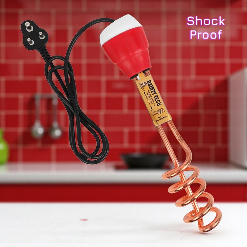 Dainty TECH copper water heater DTCLR01 1250 W Shock Proof Immersion Heater Rod(Water)