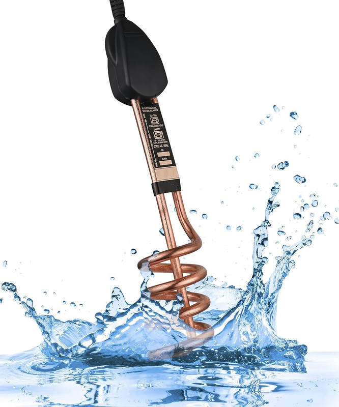 En ligne 1500-Watt Immersion Water Heater with Copper Heating Element 1500 W Shock Proof Immersion Heater Rod(Water)