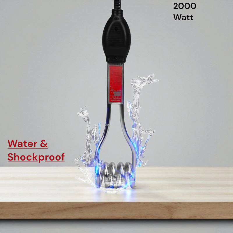 EMMKITZ 2000w Water Heater Immersion Rod With Waterproof Protection Instant Heating 2000 W Shock Proof Immersion Heater Rod(Water)