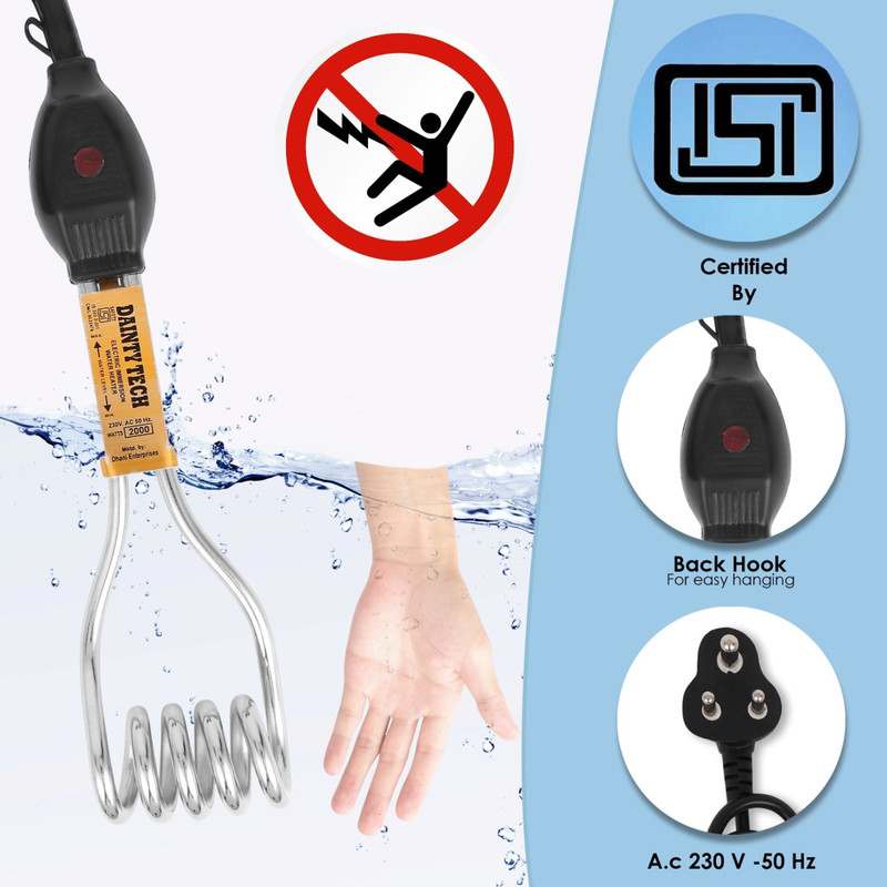 SASR Premium Quality Heating Indicator 1 year Warranty L9B-IR155 2000 W Immersion Heater Rod(Water)