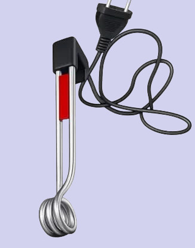 huda studio Electric Water Heater Immersion Rod SS Body Anti-Shock Long Cord Easy Grip 1000 W Shock Proof Immersion Heater Rod(water)
