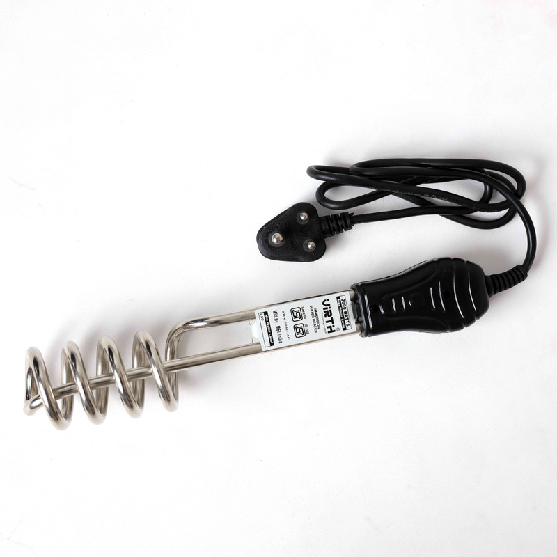 VIRTH Water Heater Portable Electric Traveling Stainless Steel Quick Water Heater Rod 1500 W Shock Proof Immersion Heater Rod(Quick Heating Water)