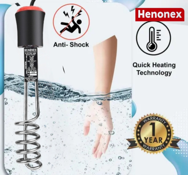 Henonex Safe and Durable Electric Immersion Heater Rod 1500 W Immersion Heater Rod(Water)