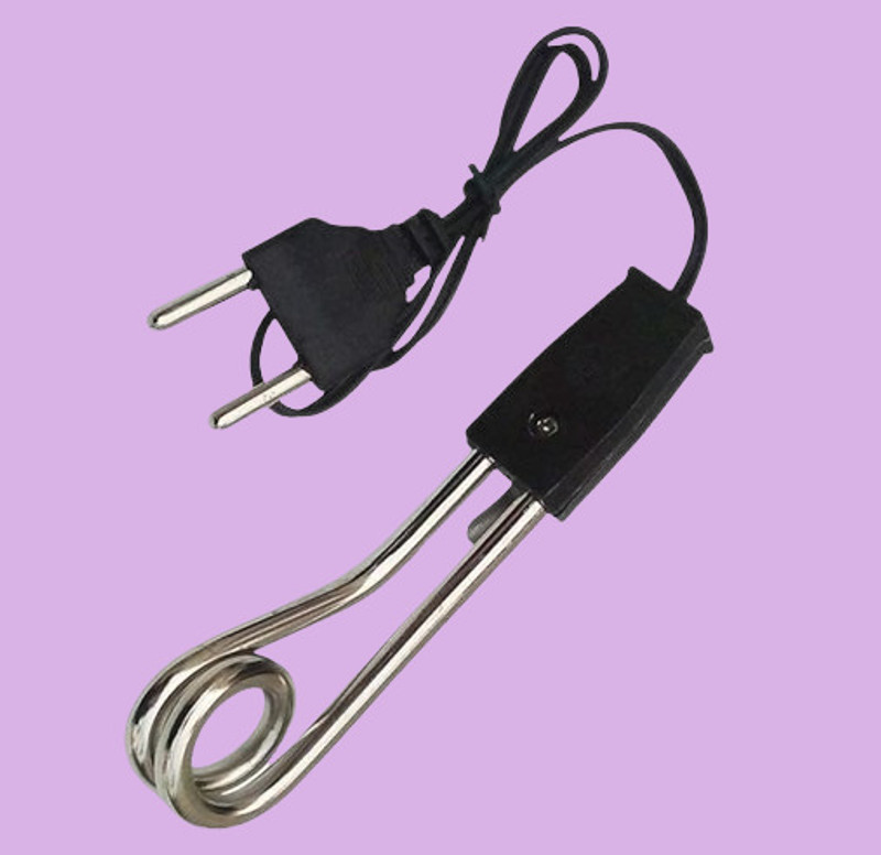 huda studio Bucket Immersion Heater Rod Stainless Steel Anti-Rust Portable Instant Hot Water 1000 W Shock Proof Immersion Heater Rod(water)