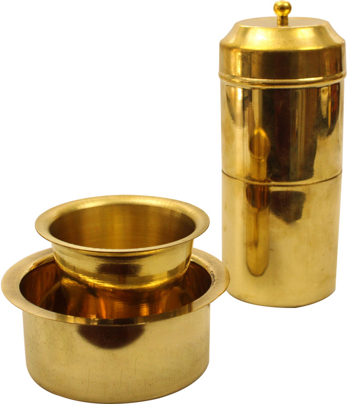 Spillbox Brass Filter Coffee Maker, Brass, Decoction Liquid Maker-COMBO OF DABRA SET-1 Indian Coffee Filter(250 ml)